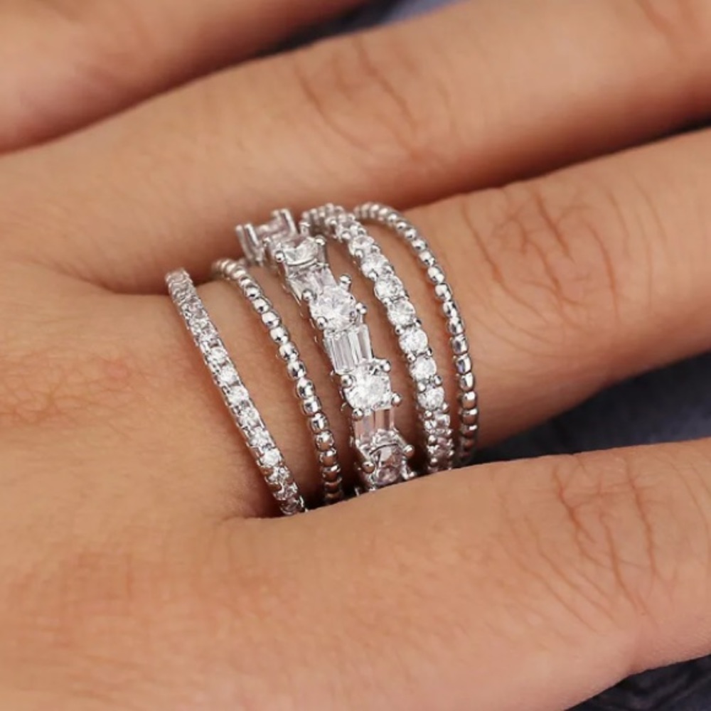 Sterling silver multilayered ring - Picture 3 of 5